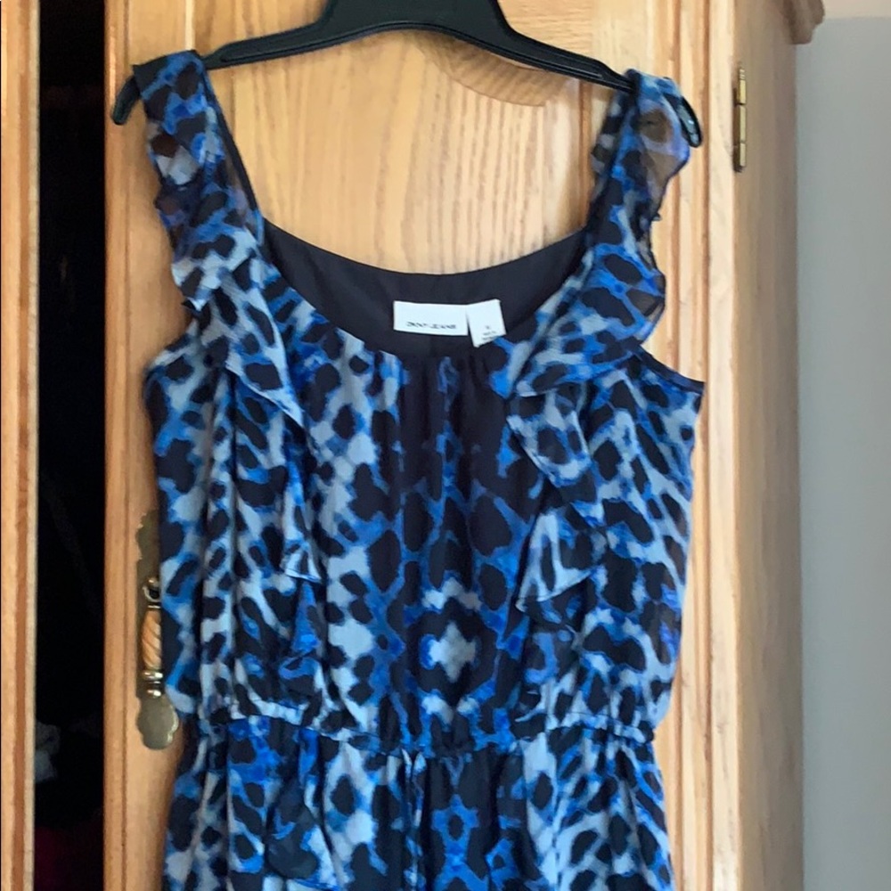 DKNY Jeans dress, blue cheetah print